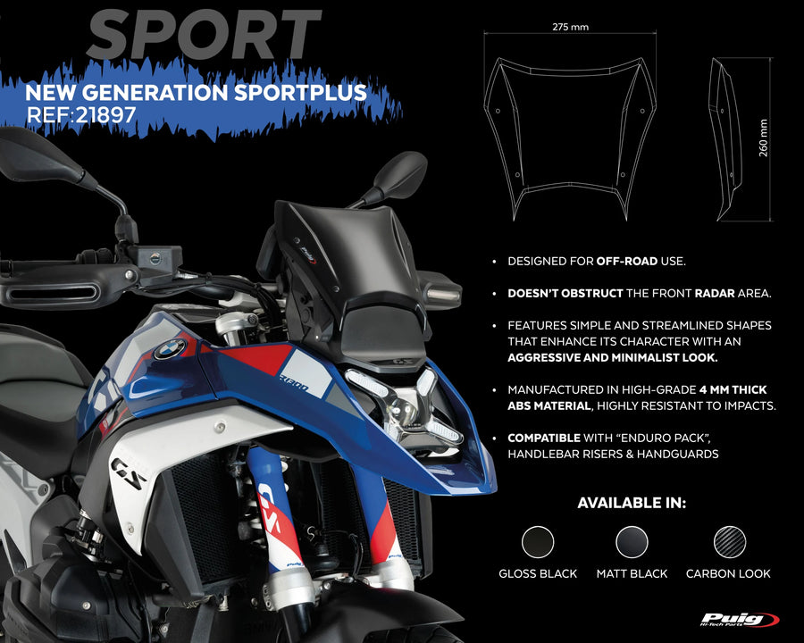 BMW R 1300 GS TROPHY [2025] – Tourenscheibe – Transparent