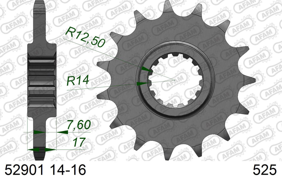 Ducati Multistrada V4 [2021-2025] - Kettenkit 525 XHR4 - 16/42-124 - Standard Kettenrad Stahl