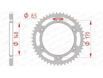 Suzuki DR 800 S [1991-1993] - Kettenkit 520 XSR4 - 15/47-116 - Standard Kettenrad Stahl