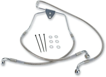 harley davidson flhtc [DRAG SPECIALTIES] - Stainless steel extended brake line kit
