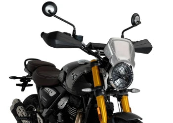 TRIUMPH SCRAMBLER 400X [2025] – Retro-Verkleidungscheibe – Schwarz