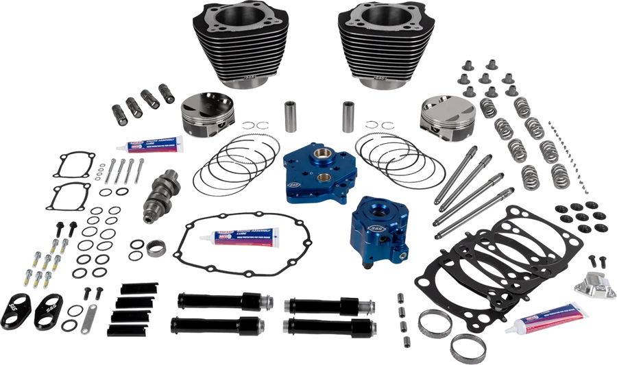 Harley-Davidson FLRT 1868 Freewheeler 114 [2025] - 129" Power Package Motorleistungs-Kit – Oberfläche: Schwarz, Hervorgehobene Lamellen – Merkmal: Schwarze Stößelstangenrohre – Bild 1