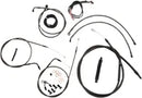Harley Davidson Fxsbse [LA CHOPPERS] – Komplettes Midnight geflochtenes Lenkerzug-/Bremsleitungs-Kit
