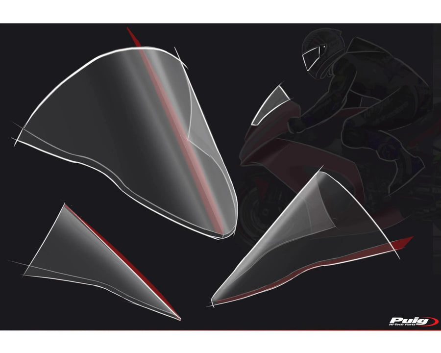 KAWASAKI ZX-10RR NINJA PERFORMANCE [2018] – R-Racer Scheibe – Schwarz