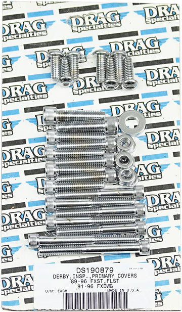 harley davidson flst [DRAG SPECIALTIES] - Inner and Outer Primary/Derby/Inspection Cover Bolt Kit - 0