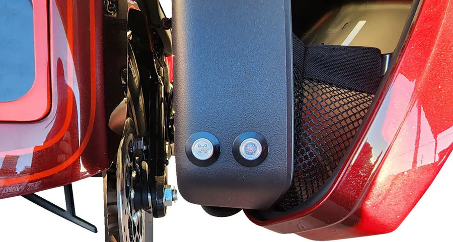 harley davidson fxdrs 114 [PAUL YAFFE BAGGER NATION] – Bag Bolts Rücklicht-Kit mit Lightning Bolts