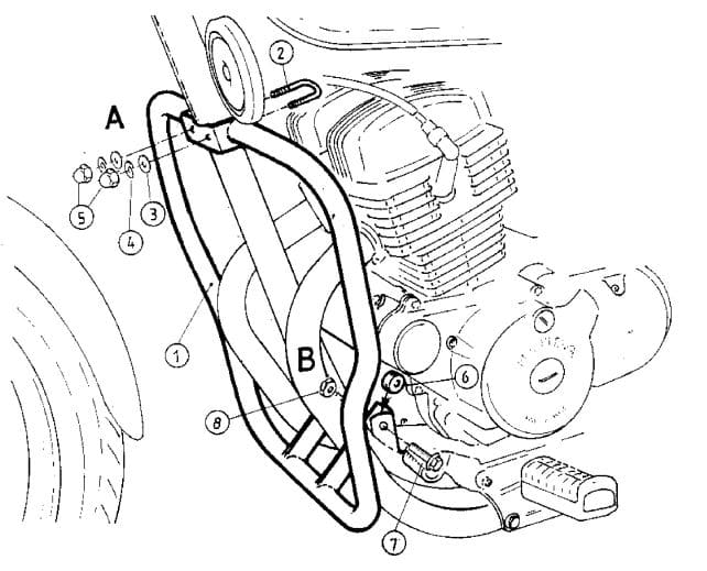 Honda CA 125 Rebel [1995-2001] - Motorschutzbügel chrom