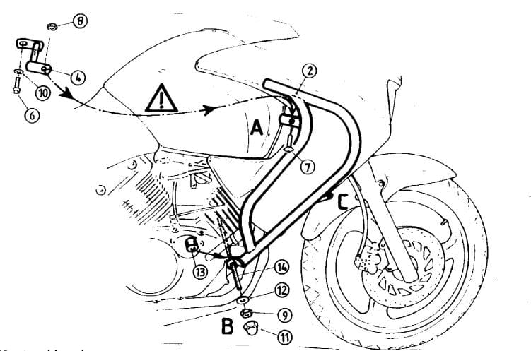 Honda Varadero 125 [2001-2006] - motor protection bar