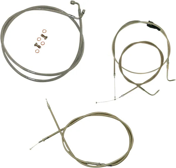Harley Davidson Flhtcui [LA CHOPPERS] – Standard Edelstahl-ummanteltes Lenkerzug-/Bremsleitungskit