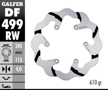Yamaha Yz 426 F [2002] - BRAKE DISC FIXED WAVE GROOVED OVERSIZE – picture 2