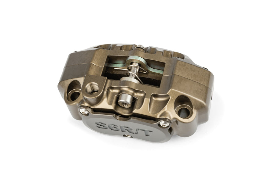 Yamaha Aerox Naked 50 2T LC CAT [2004–] - 4-Kolben-Bremssattel mit Adapter eloxiert