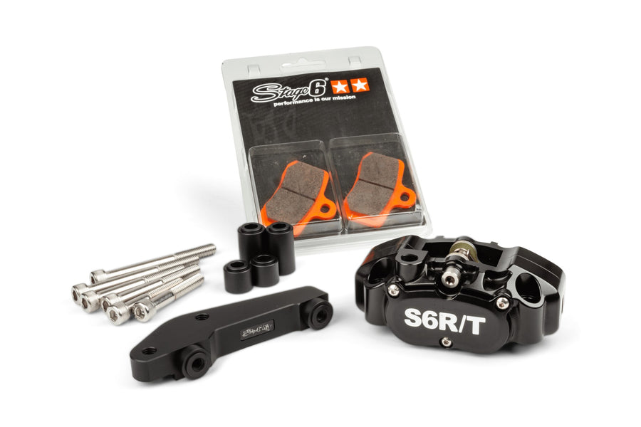 Yamaha Aerox 50 2T LC [2000–] - 4-Kolben Bremssattel mit Adapter Schwarz