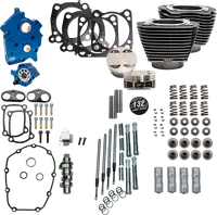 Harley-Davidson FLHTCUTG 1750 Tri Glide Ultra 107 [2018, 2019] - 132" Power Package Motorleistungs-Kit – Oberfläche: Schwarz, Hervorgehobene Lamellen – Bild 8