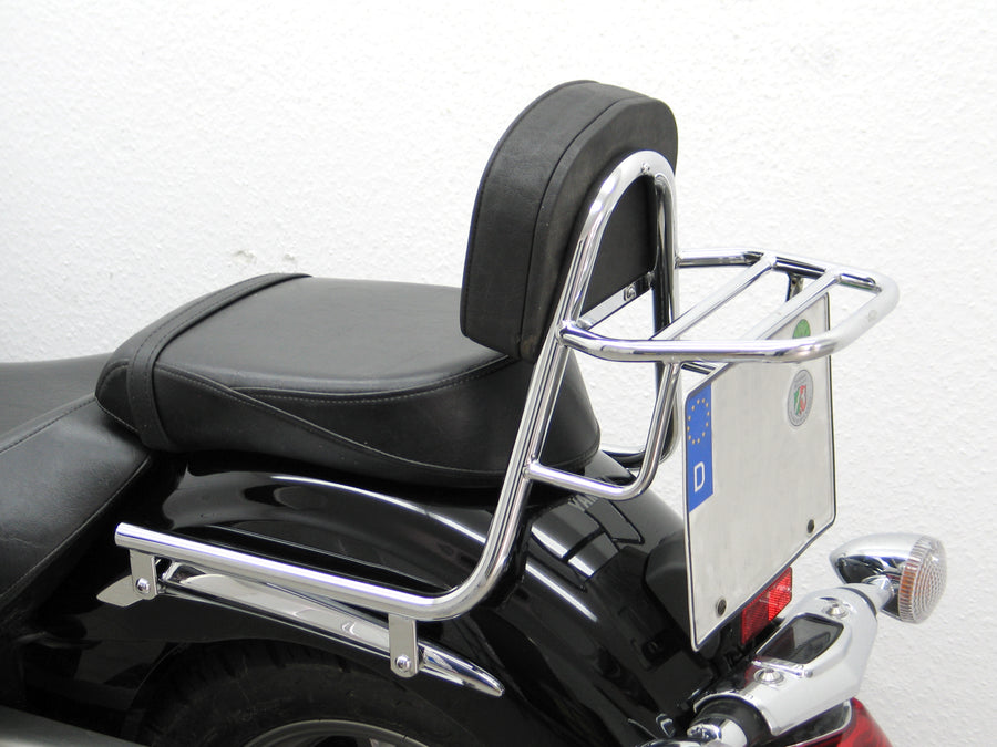 Yamaha XVS 1300 Midnight Star [2007-2016] - Sissy bar made of pipe with pillows and luggage rack