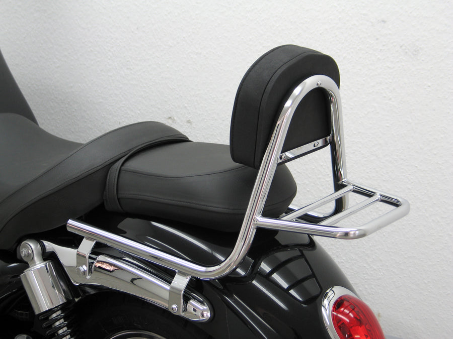 Triumph Rocket III Roadster [2010-2017] - Sissy Bar aus Rohr mit Kissen und Gepäckträger