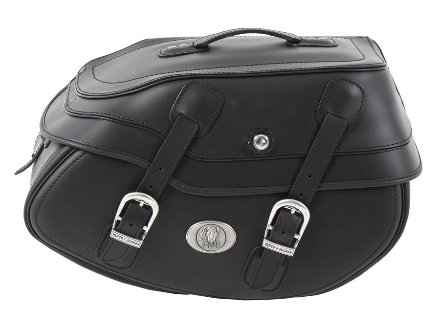 Motorcycle bag [Hepco & Becker] - leather Buffalo Big black right – C-Bow