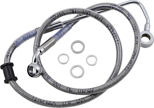 Harley Davidson Fxsb [DRAG SPECIALTIES] – Verlängerte Edelstahl-Bremsleitung