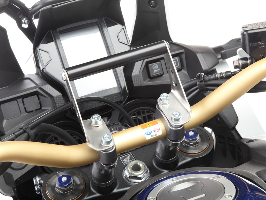 Honda CRF 1000 L Africa Twin (auch DCT) (SD04) 2015-2016 und (SD06) 2017-2019 und andere Motorräder [2015-2016] - Gerätehalter, hoch, zur Befestigung auf den Lenkerhaltern