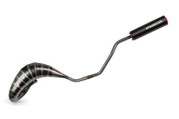 Derbi Senda X-Treme SM '05 - '10 50 2T D50B0 - Auspuff 80 - 90 rot / schwarz