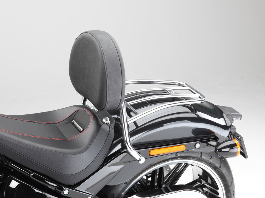 Harley Davidson Softail Fat Boy (Milwaukee -Eight 107/114) [2018] - driver Sissy Bar with a large rounded pillow and luggage rack