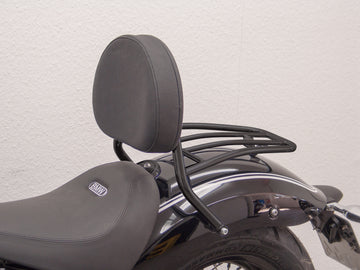 BMW R 18 (OL11) 2021- [2021] - Fahrer Sissy Bar mit großem gerundetem Kissen und Gepäckträger, schwarz