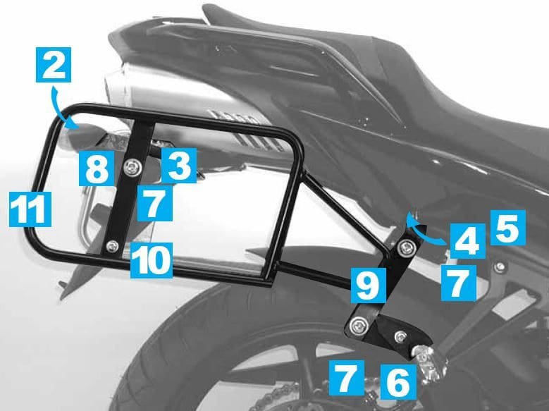 Yamaha FZ 6 Fazer S2 [2007-2010] - Kofferträger Lock-it