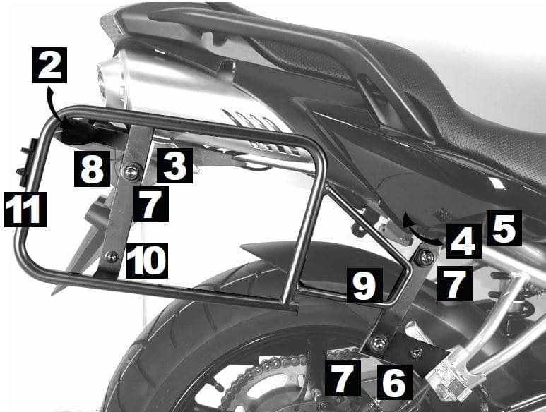 Yamaha FZ 6 [2007-2009] - Kofferträger Lock-it