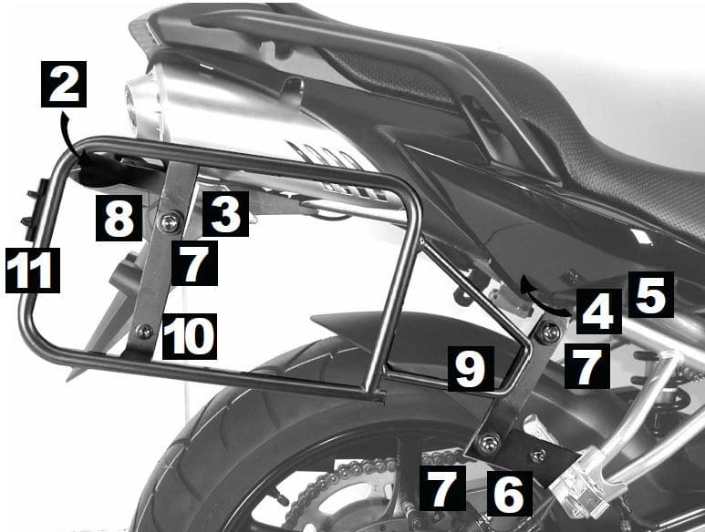 Yamaha FZ 6 [2007-2009] - Kofferträger Lock-it
