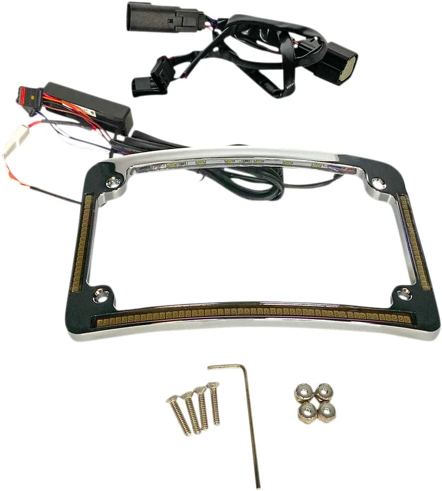 harley davidson flhr [CUSTOM DYNAMICS] – LED Radius Kennzeichenrahmen