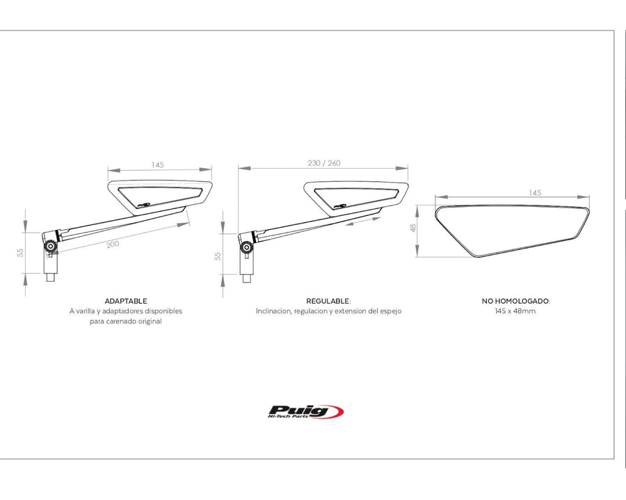 KTM 890 DUKE R [2025] – HyperNaked fairing windshield rearview mirror