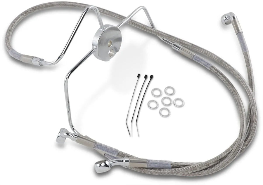 harley davidson flhri [DRAG SPECIALTIES] – Edelstahl-Bremsleitungs-Kit in verlängerter Ausführung