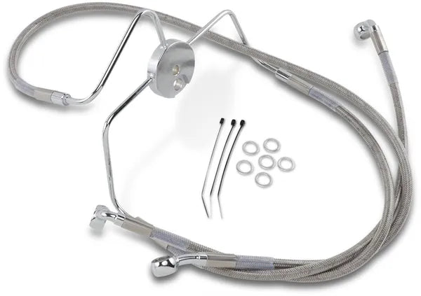Harley Davidson Flhr [DRAG SPECIALTIES] – Edelstahl-Bremsleitungs-Kit, verlängert