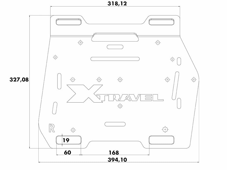 Motorcycle bag [Hepco & Becker] - Xtravel Basic replacement mounting plate right – universal
