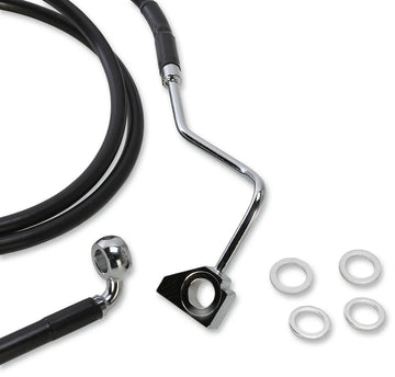 harley davidson fltr [DRAG SPECIALTIES] - Extended Black Vinyl Brake Line Kit - 0