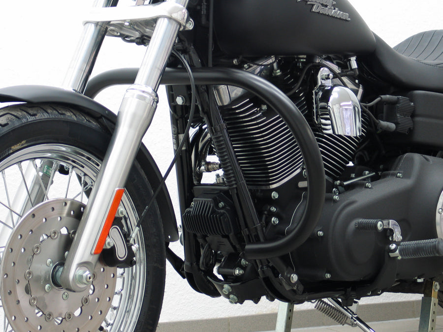 Harley Davidson Dyna Glide Low Rider [2015-2017] - protective bar, large version made of 38 mm tube, round shape, black