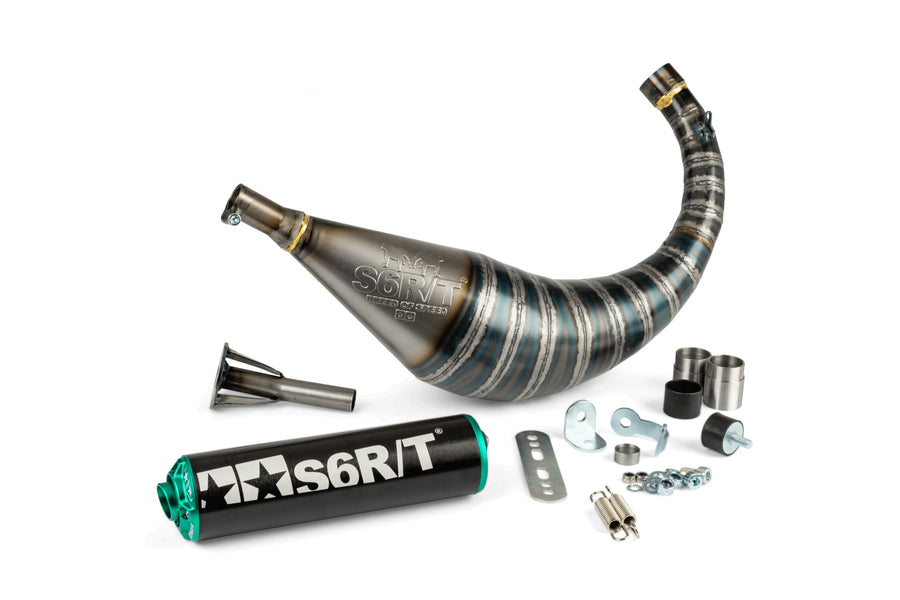 Fantic XE 50 2T - Exhaust R/T 70 - 80 Black / Turquoise