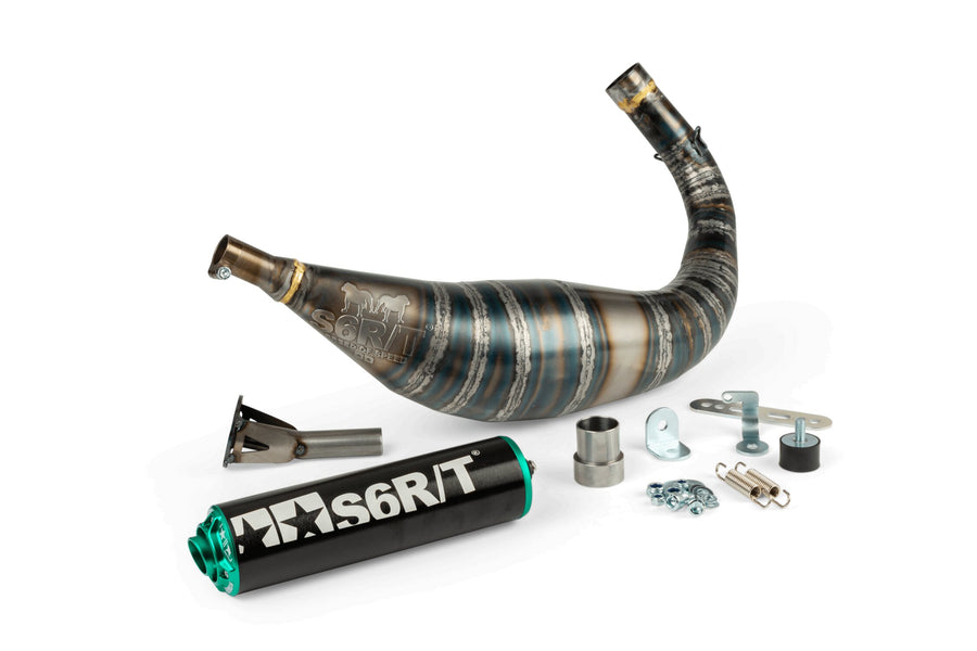 Beta RR Enduro 50 2T - Exhaust R/T 90-100 Black/Turquoise