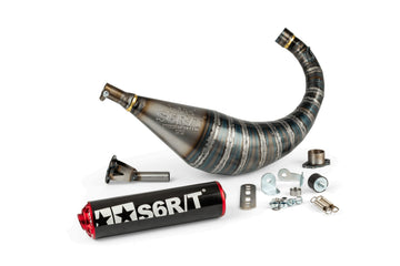 Derbi Senda X-Treme SM '05 - '10 50 2T D50B0 - Auspuff R/T 70-80 Schwarzrot