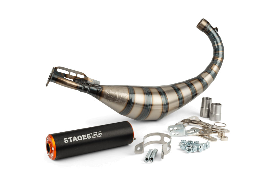 Fantic XE 50 2T - Exhaust Streetrace 80-90 Orange Black