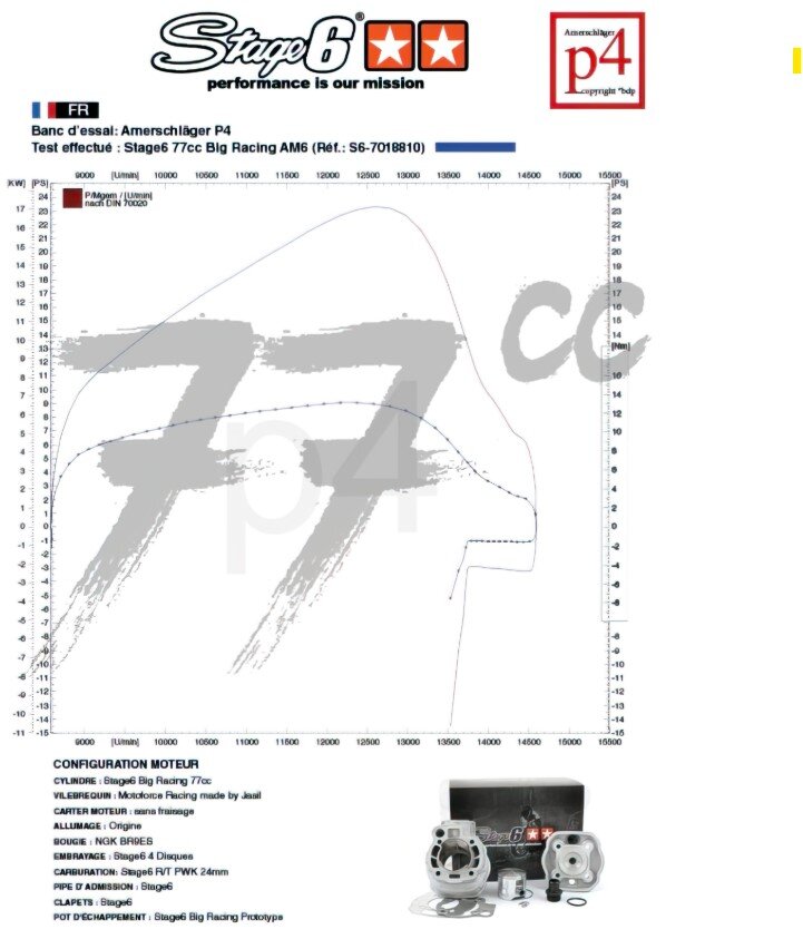 Aprilia SX SM 50 2T D50B0 [2007–] - Motorpack Big Racing 77ccm