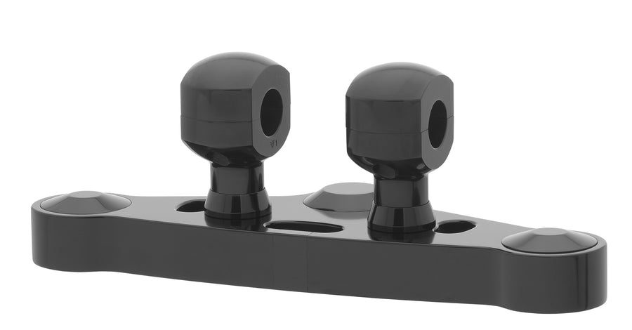 Alu-Riser für Lenker mit 31 - Alu-Riser für Lenker mit 31,75 mm (1 1/4′) Ø, 50 mm hoch, schwarz eloxiert. Mit 1/2″ UNC Gewinde.
