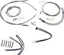 harley davidson fxsb [BURLY BRAND] – Komplettes Edelstahl Geflecht-Lenkerzug/Bremsleitungs-Kit-1