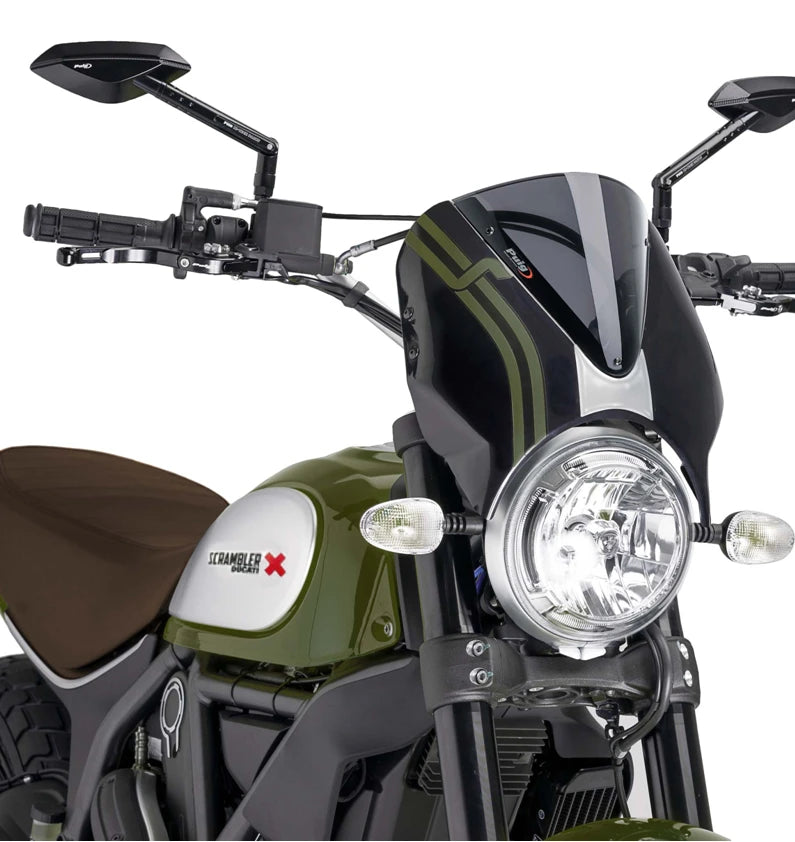 DUCATI SCRAMBLER 800 ICON DARK [2025] – RetroVision Windshield Visor – Tinted
