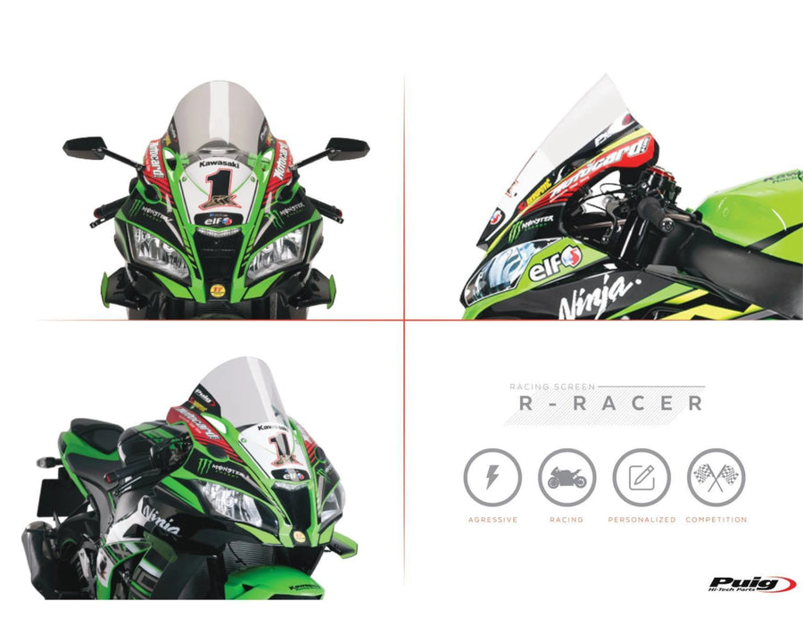 KAWASAKI ZX-10RR NINJA PERFORMANCE [2018] – R-Racer Scheibe – Schwarz