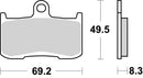 Suzuki Gsx-S 750 [BREMBO] - Competition Carbon Keramik Bremsbeläge - 07KA23RC