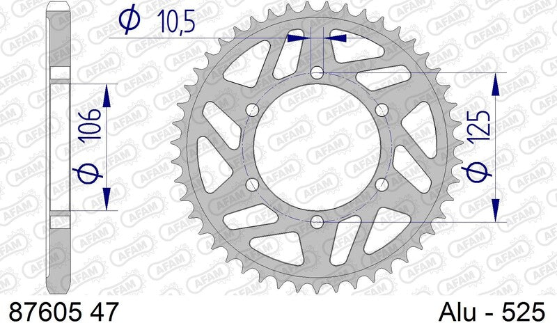 Triumph Street Triple [AFAM] - Sprocket Aluminum Standard - 525