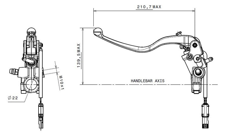 Ducati Diavel 1200 [BREMBO] - Kupplungs-Hauptzylinder Ø15x19mm Titan