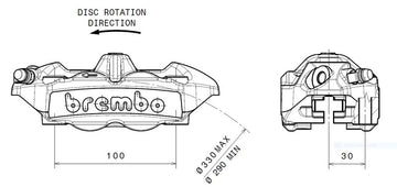 Ducati Diavel 1200 [BREMBO] - M4 front right brake caliper titanium Ø34mm - 0