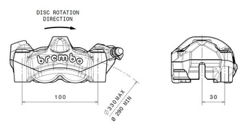 Ducati Monster 1200 [BREMBO] - M50 front left brake caliper titanium Ø30mm - 0