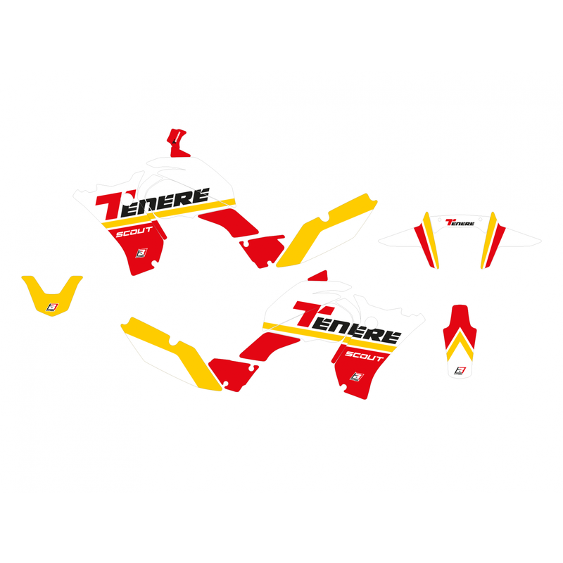 Yamaha Tenere 700 World Raid [BLACKBIRD] - Rally Ride Grafik-Kit – Rot